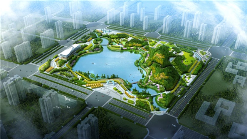 中機國際首次獨家承擔的公園EPC項目花開滁州